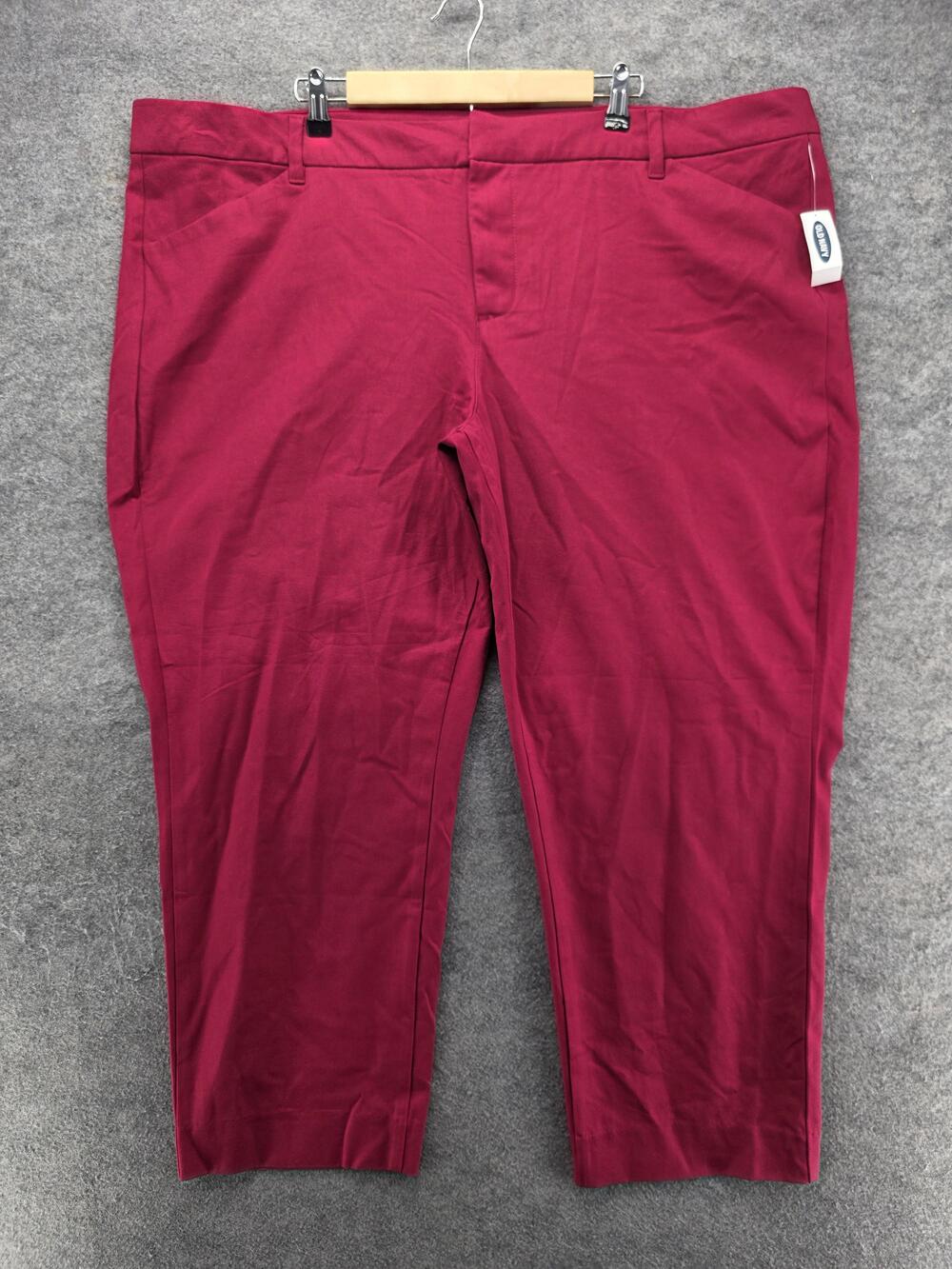 Old Navy Pants Womens 26 Plus Red Pixie Cropped Twill Stretch Pockets 27 In